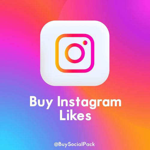 Instagram Logo with "Buy Instagram Likes" Service Advertisement